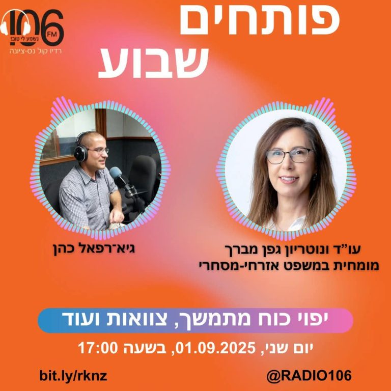 רדיו קול נס ציונה 106FM – נשמע לי טוב רדיו קול נס ציונה, למען הקהילה